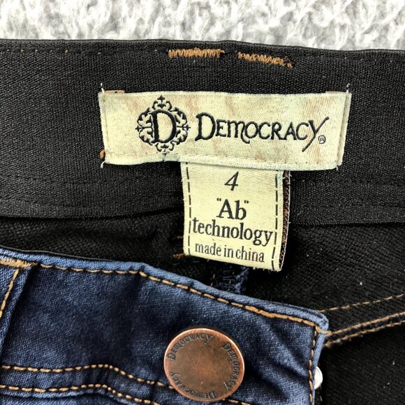 DEMOCRACY Womens Size 4 "Ab" Tech Dark Wash Stretch Denim Skinny Ankle Jeans - Picture 5 of 15